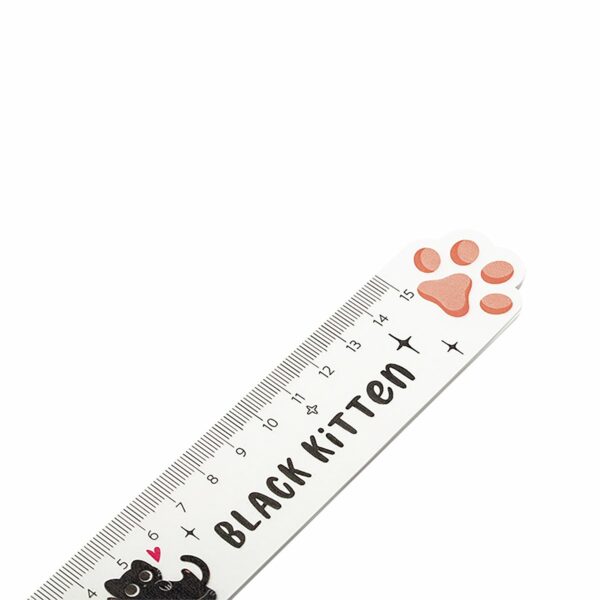 Линейка 15см MESHU "Paw", деревянная,  ассорти, европодвес