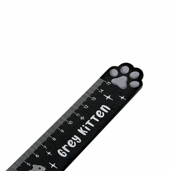 Линейка 15см MESHU "Paw", деревянная,  ассорти, европодвес