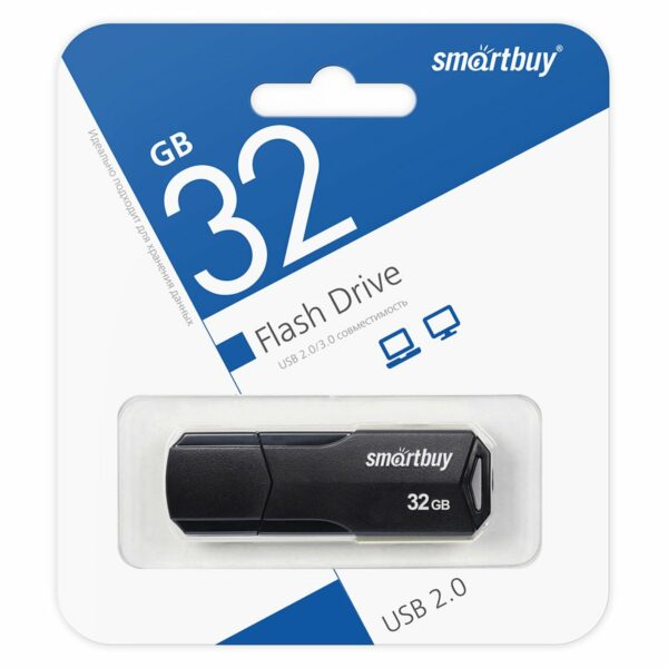 Память Smart Buy "Clue"  32GB, USB 2.0 Flash Drive, черный