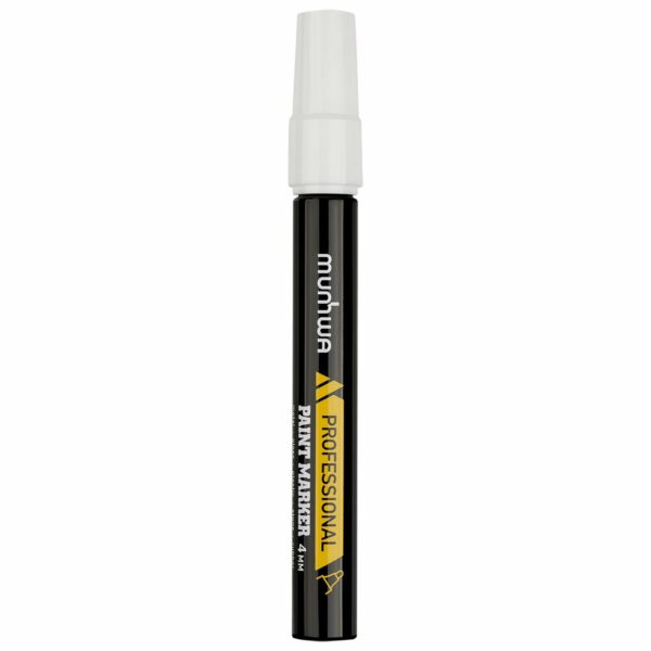 Маркер-краска MunHwa "Professional Paint Marker" белая, 4мм, нитро-основа