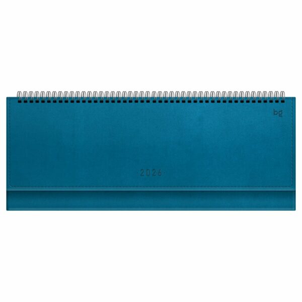 Планинг датированный 2026г., 64л., 330*130мм, кож.зам, BG "Winner.Dark teal", бирюзовый