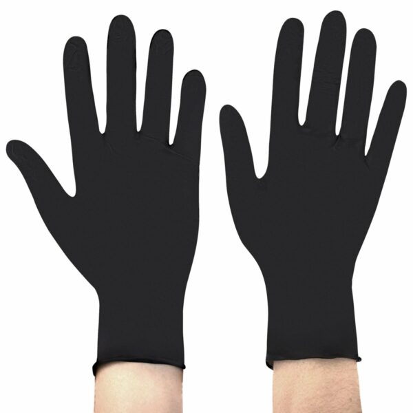 Перчатки нитриловые смотровые SFM Supersoft N136, Германия, 100 пар (200 шт.), размер L (большой), черные