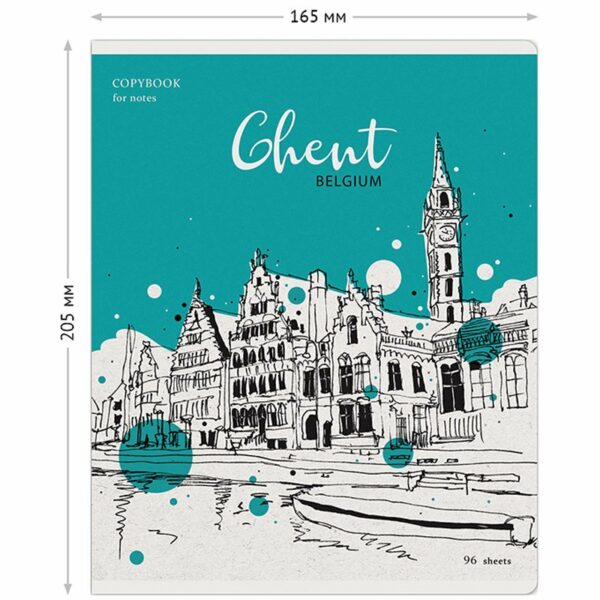 Тетрадь 96л., А5 линия ArtSpace. "Рисунки. City sketches"