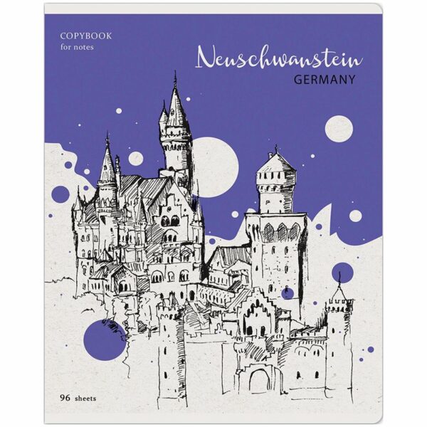Тетрадь 96л., А5 линия ArtSpace. "Рисунки. City sketches"