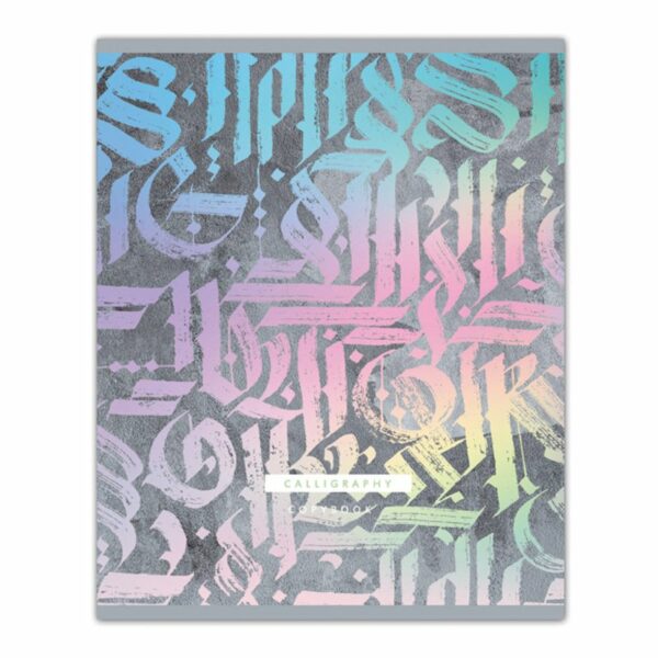 Тетрадь 96л., А5, линия BG "Calligraphy", матовая ламинация, металлизация
