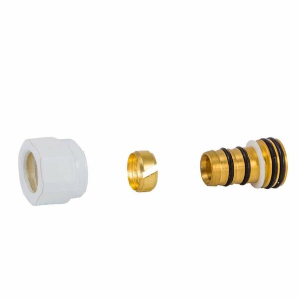 Соединение резьбовое SCHLOSSER для пластиковых труб белое GW 22x1.5 x 16x2