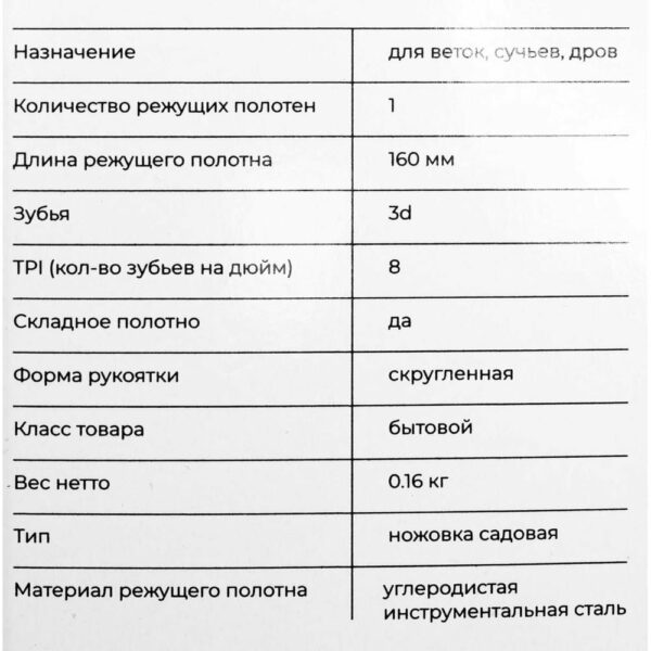 Складная ножовка Gigant GFH-160