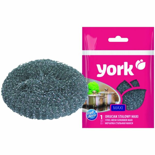 Мочалка для посуды York "Макси", металлическая, 1шт.