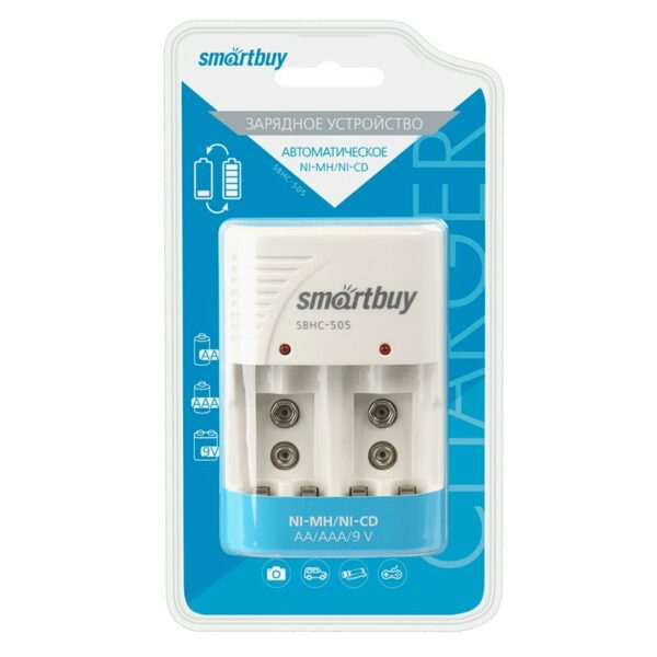 Зарядное устройство Smartbuy SBHC-505, AA, AAA, MN1604 (крона), без аккумуляторов