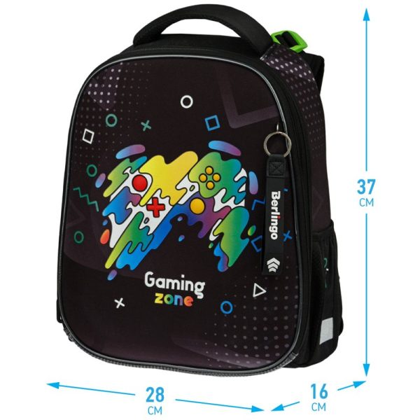 Ранец Berlingo Expert Max "Gaming Zone" 37*28*16см, 2 отделения, анатомическая спинка, дождевик в комплекте