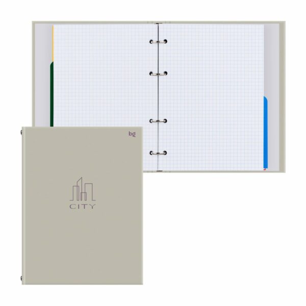 Тетрадь на кольцах А5, 240л., BG "Monocolor.City", с разделителями, матовая ламинация