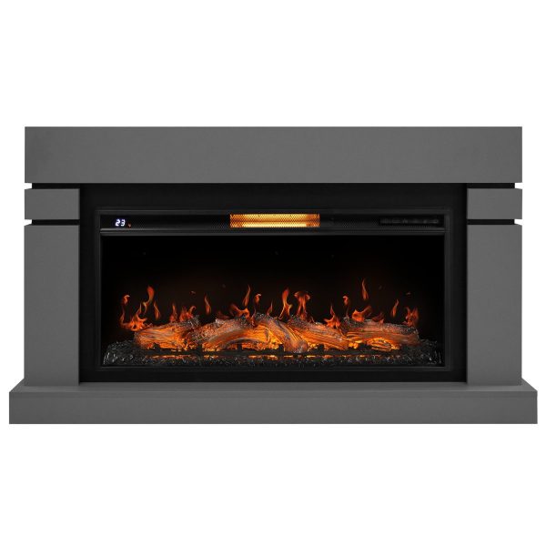 Каминокомплект: Очаг Electrolux EFP/P-3620LS, портал Lindos 42/40/36, светло-серый, р/в