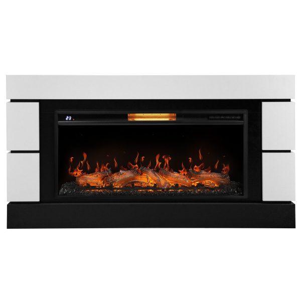 Каминокомплект: Очаг Royal Thermo Aurora RTFP/P-AR40LS, портал Moderno 42/40/36, белый, р/в