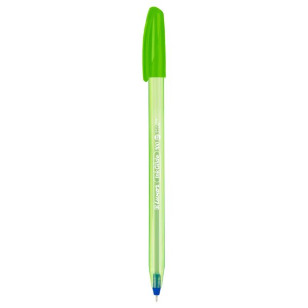 Ручка шариковая Luxor "InkGlide 100 Icy" синяя, 0,7мм, трехгран., корпус ассорти