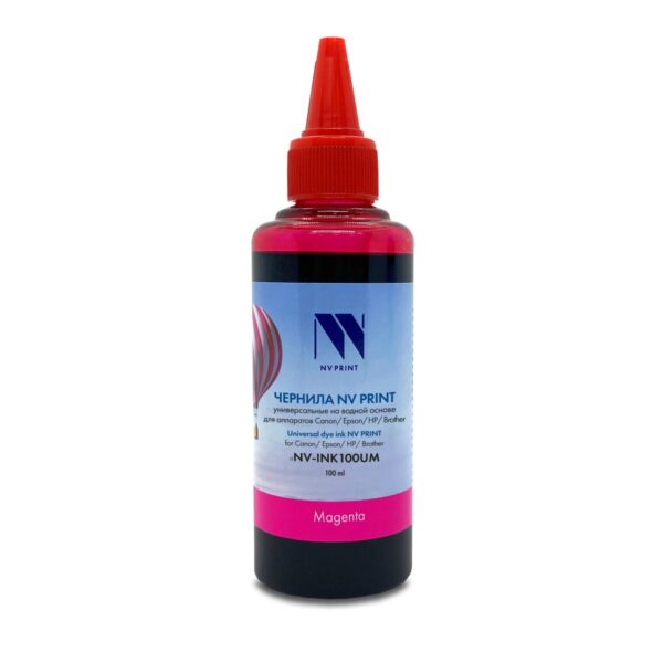 Чернила совм. NV Print универсальные на водной основе для Сanon, Epson, НР, Brother (100 ml) Magenta совместимые