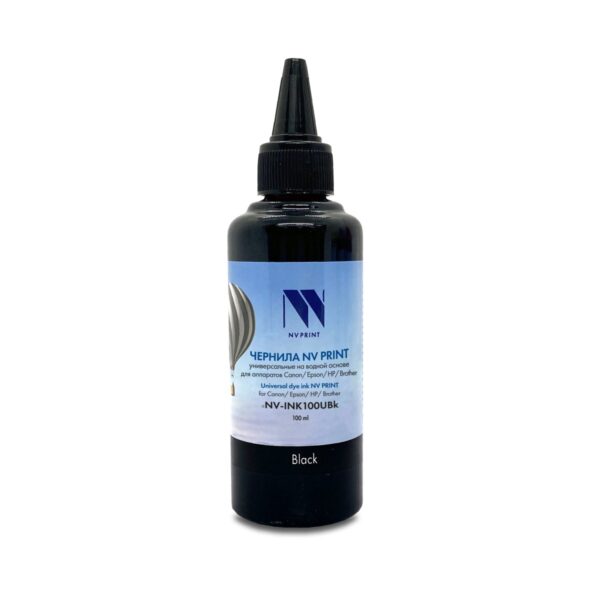 Чернила совм. NV Print универсальные на водной основе для Сanon, Epson, НР, Brother (100 ml) Black совместимые